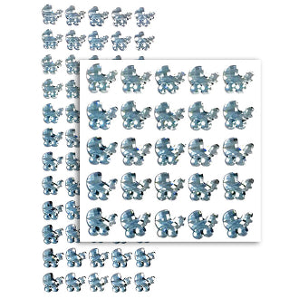 BABY TROLLEY RHINESTONE STICKERS-BLUE