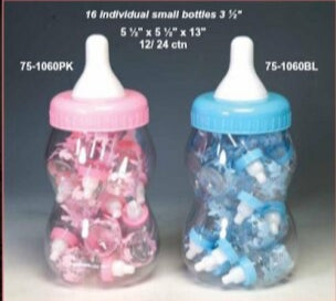 13" BABY BOTTLE WITH 16 INDIVIDUAL SMALL BOTTLES 