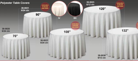 POLYESTER ROUND TABLECLOTH