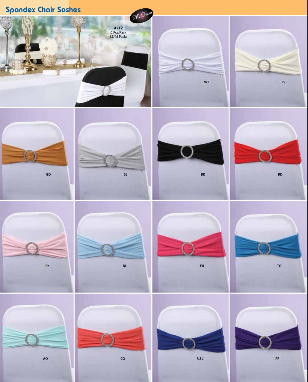 SPANDEX CHAIR SASHES – Events and More USA